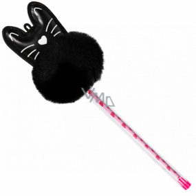 Albi Ballpoint pen with pompom Black cat