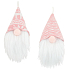 Pink elf with Norwegian pattern 14 cm 1 piece for hanging