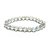 Crystal Aqua aura angel facet semi-metallic finish, bracelet elastic natural stone, bead 8 mm / 16 - 17 cm, stone stones