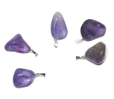 Amethyst Brazil Tumbler pendant natural stone, 2,2-3 cm, 1 piece, AAA quality, stone of kings and bishops