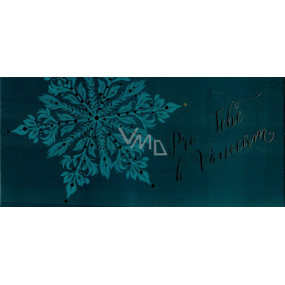 Albi Christmas greeting card Luxury snowflake 9 x 19 cm