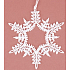 Crochet snowflake for hanging 9 cm