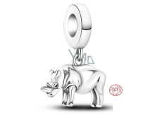Charm Sterling silver 925 Rhino, animal bracelet pendant