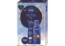 Nivea Feel Good Protect & Care antiperspirant spray 150 ml + Creme cream for basic care 30 ml + Q10 Plus Vitamin C Nourishing firming body lotion for dry skin 250 ml, cosmetic set for women