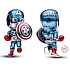 Charm Sterling silver 925 Marvel The Avengers Captain America, bracelet bead, movie