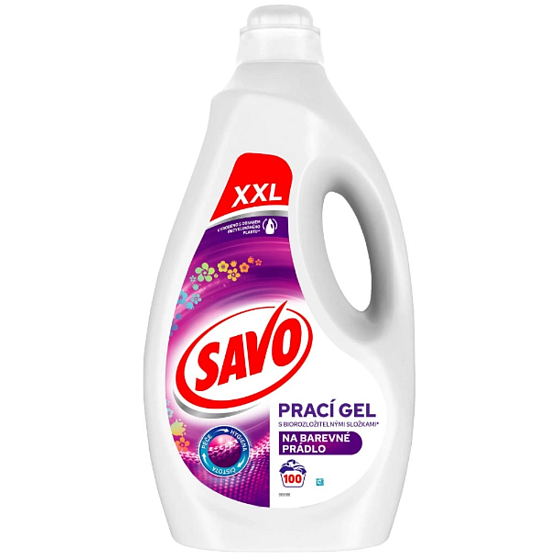 Savo Washing gel with biodegradable ingredients for coloured linen 100 doses 5 l