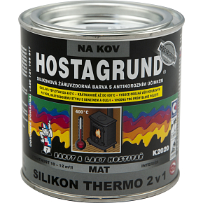 Hostagrund K2020 Silicone Thermo 2in1 paint for metal up to 400 °C, black, 350 g
