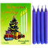 Romantic light Christmas candles box, burning 90 minutes purple 12 pieces