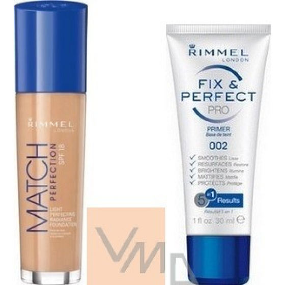 Rimmel London Match Perfection make-up 100 30 ml + base under make-up 30 ml