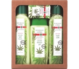 Bohemia Gifts & Cosmetics Cannabis Konopný olej sprchový gel 300 ml + koupelová sůl 600 g + pěna do koupele 500 ml + mýdlo 100 g, kosmetická sada