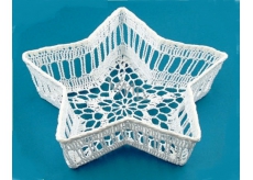 Háčkovaný košík-hvězda 22 cm