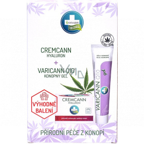 Annabis Varicann Q10 hemp gel with colloidal silver for healthy veins 75 ml + Cremcann Hyaluron hemp moisturizing skin cream 15 ml