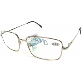 Berkeley Reading Prescription Glasses +1.50 Silver Metal MC2 1 piece ER5050