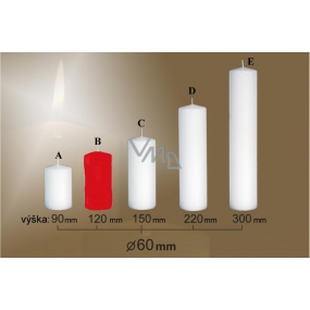 Lima Candle smooth red cylinder 60 x 120 mm 1 piece