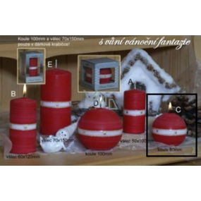 Lima Aura Christmas Fantasy Scented Candle Red Ball 80mm 1 Piece