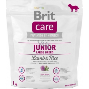 Brit Care Junior Lamb + rice for puppies and young dogs from 3 months to 2.5 years of large breeds over 25 kg 1 kg