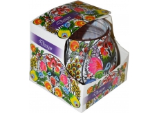 Admit Violet Design dekorativní aromatická svíčka ve skle 80 g