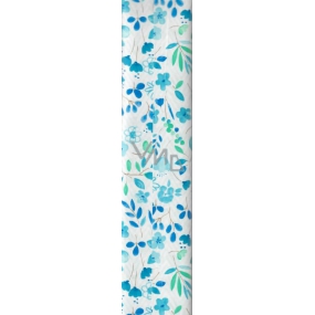 Nekupto Gift wrapping paper 70 x 150 cm Blue-green flowers