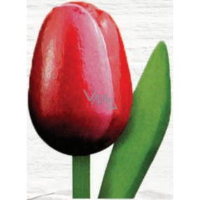 Bohemia Gifts Wooden tulip red-white 20 cm