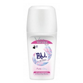 BU In Action Pure + Dry Invisible 48h ball antiperspirant deodorant roll-on for women 50 ml