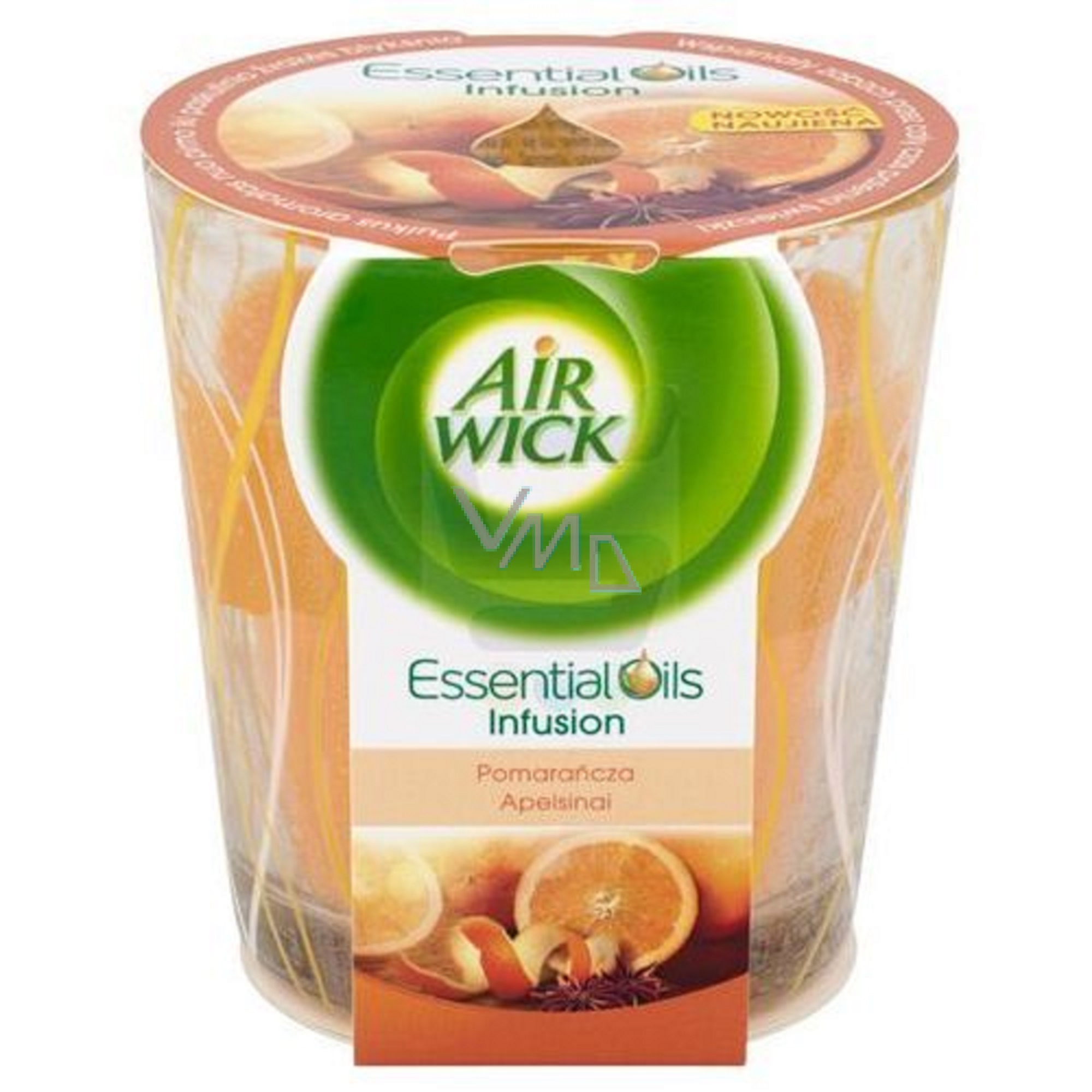 Air Wick Essential Oils Infusion Orange & Festive Spice scented candle