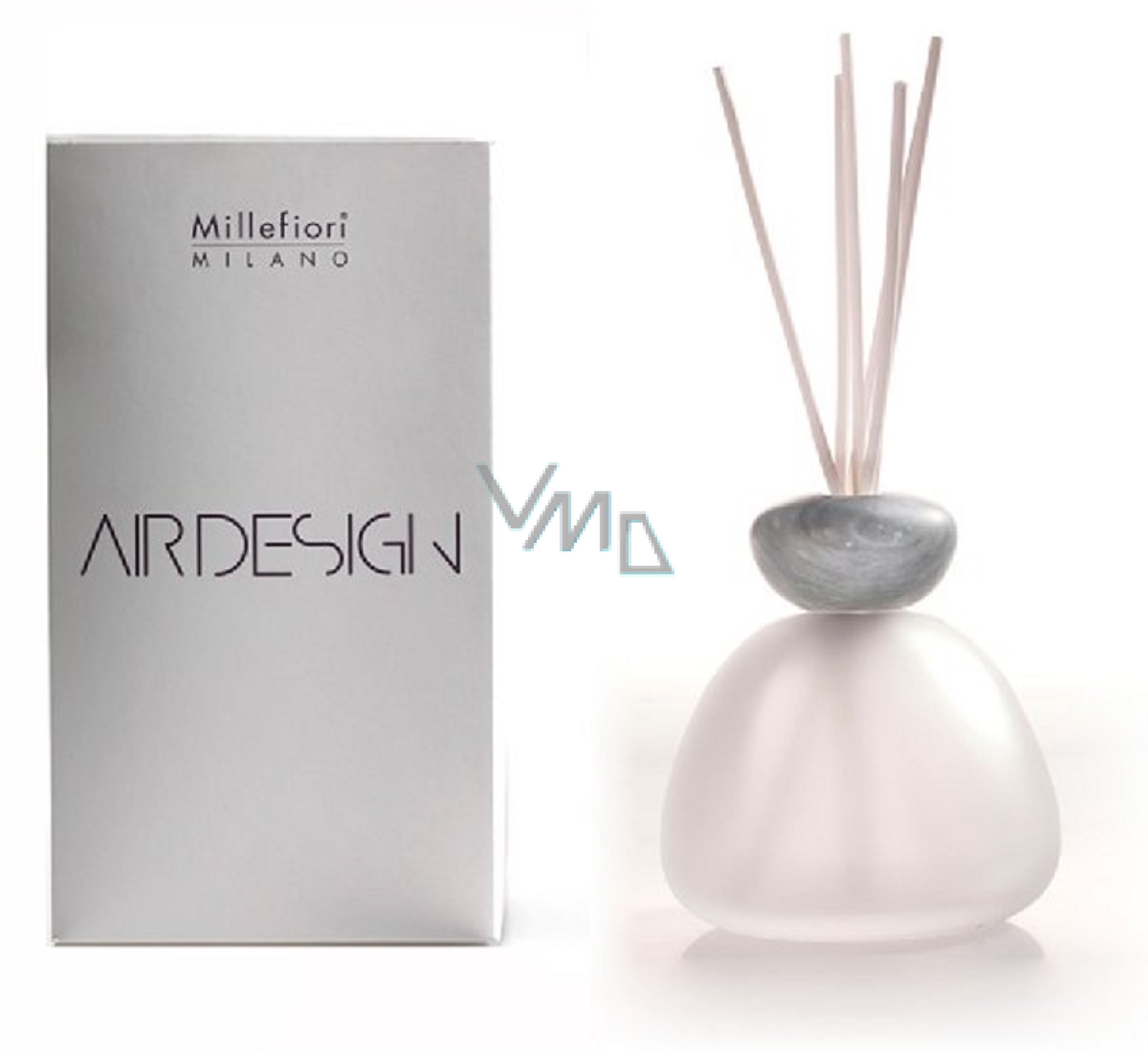 Millefiori Milano Air Design Diffuser marble top gray frosted glass