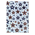 Ditipo Gift wrapping paper 70 x 500 cm Christmas turquoise blue-brown stars