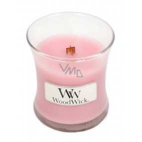 WoodWick Rose - Rose scented candle with wooden wick and glass lid small 85 g