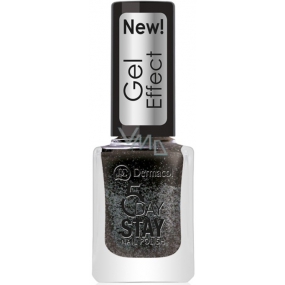 Dermacol 5 Day Stay Gel Effect long-lasting nail polish with gel effect 32 Chat Noir 12 ml