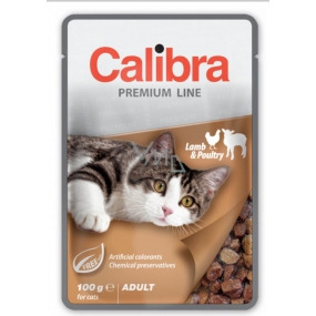 Calibra Premium Lamb and poultry in sauce complete food for adult cats pocket 100 g