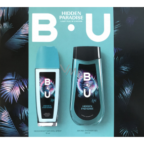 BU Hidden Paradise perfumed deodorant spray for women 75 ml + shower gel 250 ml, cosmetic set