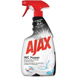 Ajax WC Power Universal cleaner, for cleaning the inside and of the toilet, innovative 360-degree head, spray 500 ml - VMD parfumerie - drogerie