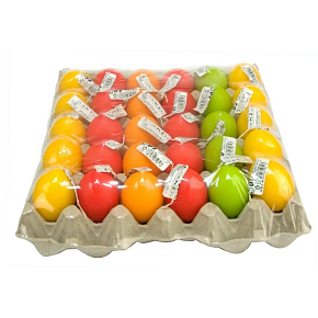 Easter egg candle 5.5 x 4.5 cm on a tray 1 piece random selection