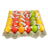 Easter egg candle 5.5 x 4.5 cm on a tray 1 piece random selection