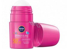 Nivea Sun Kids OF 50+ pink baby colored lotion for sunbathing in a 50 ml ball