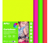 Apli Color papers A4 mix of colors Fluo 170 g 50 sheets