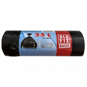Alufix Economy Trash bags black, 7 µ, 25 liters, 45 x 50 cm, 30 pieces