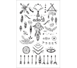 Tattoo decals Boho black 13 x 8,5 cm