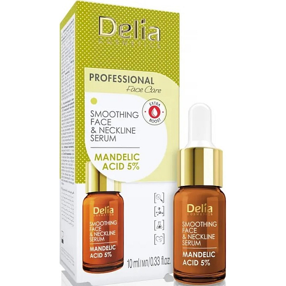 Delia Cosmetics 5% smoothing serum with mandelic acid for face, neck and décolleté 10 ml