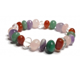 Chakra bracelet elastic natural stone, 16 - 17 cm