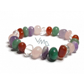 Chakra bracelet elastic natural stone, 16 - 17 cm