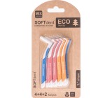Soft Dent Eco interdental toothbrush curved mix of sizes 10 pieces