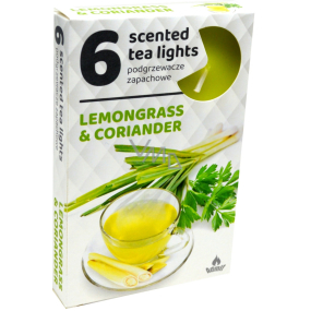 Tea Lights Lemongrass Coriander scented tea lights 6 pieces