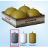 Lima Ice grey candle ball 60 mm 4 pieces