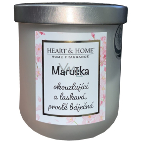 Heart & Home Fresh linen soy scented candle with the name Marushka 110 g