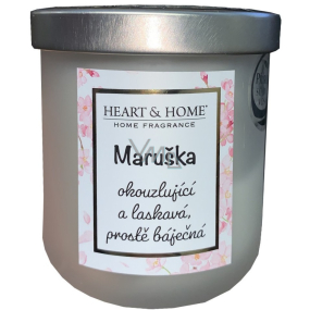 Heart & Home Fresh linen soy scented candle with the name Marushka 110 g