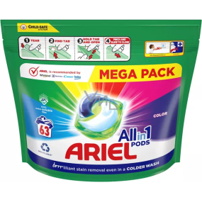 Ariel All-in-1 Pods Color gel capsules for coloured laundry 63 pieces
