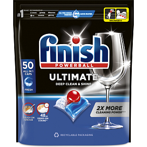 Finish Ultimate All in 1 Dishwasher Tablets, 50 pcs