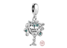Charm Sterling silver 925 Tree Family is Forever, family bracelet pendant