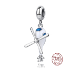 Charm Sterling silver 925 Helicopter, travel bracelet pendant